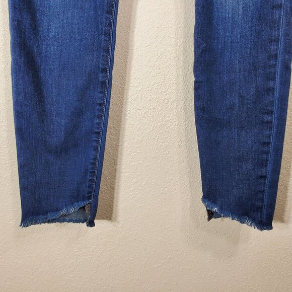 Joes Jeans Womens High Rise Skinny Ankle Jeans W25 Dark Wash Frayed Raw Hem - Picture 4 of 9